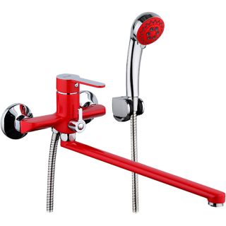 Смеситель для ванны и душа Frap F2243 красный